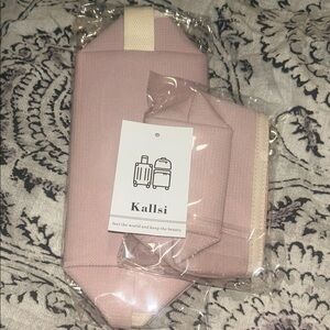 New Makeup Pouches Bag Pink Travel Organizer Set